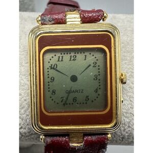 Vintage Marcel 963 Ladies Tank Watch‎ 26MM 7.25" Leather Band P32